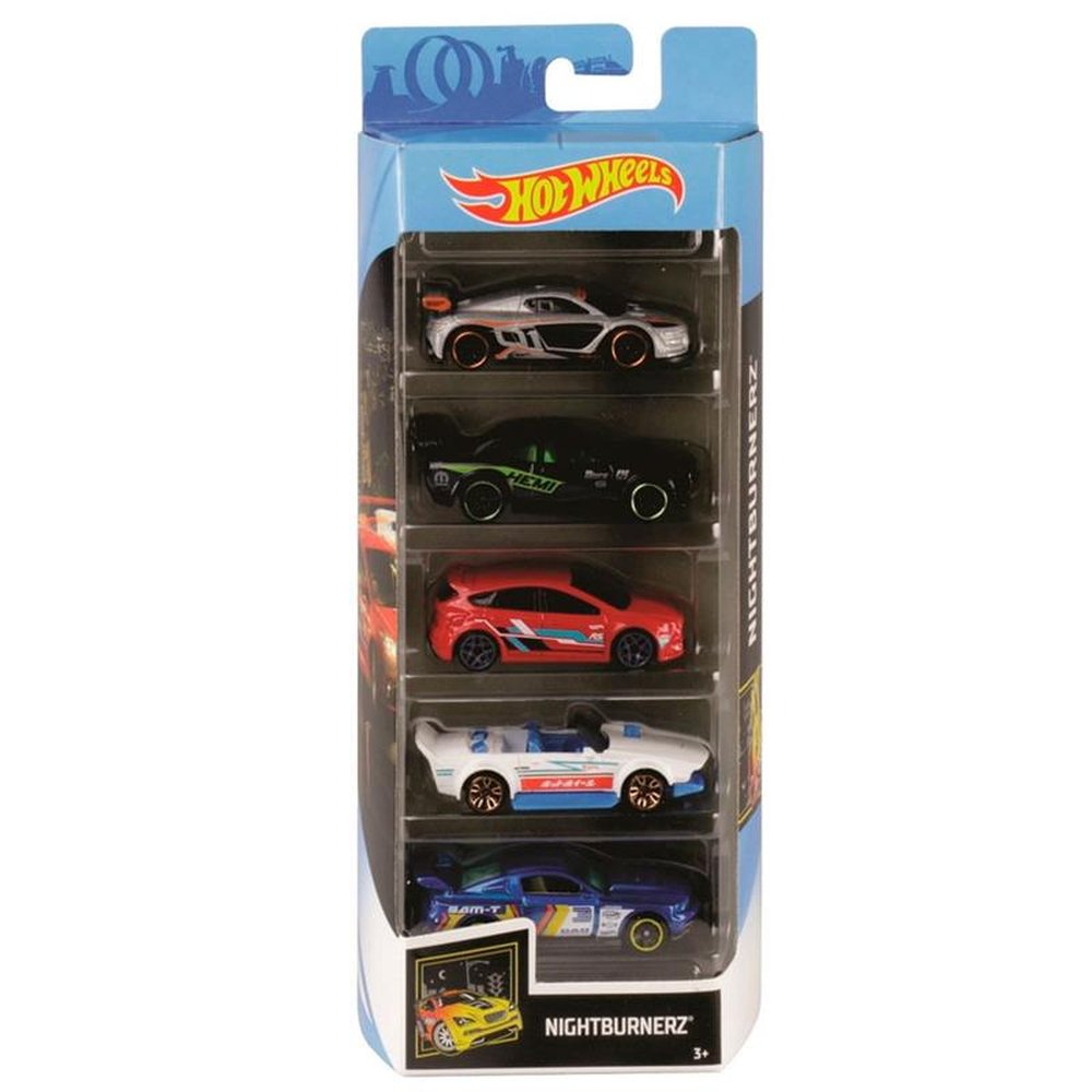Hot Wheels Pacote Presente com 05 Carros Spiral Stack-Up - Mattel
