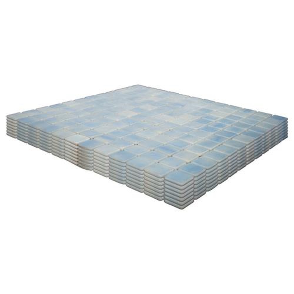 Pastilha De Vidro Mosaico Light Blue Para Piscina 2.5x2.5cm