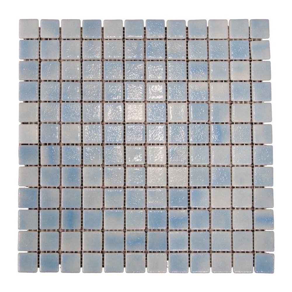 Pastilha De Vidro Mosaico Light Blue Para Piscina 2.5x2.5cm