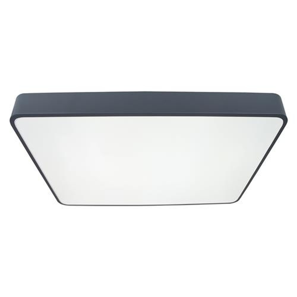 Plafon Revis Grafite Retangular Led 37W Com Temperatura de Cor Ajustável
