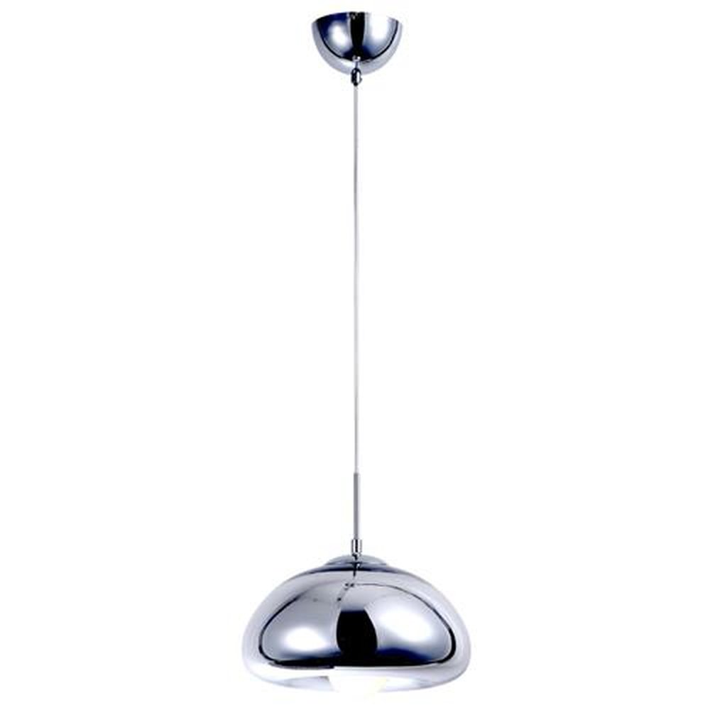 Luminária Pendente de Vidro Cromado Felix Ø30X20cm