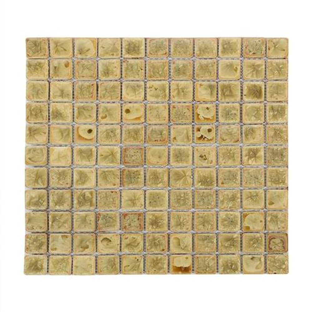 Pastilha De Porcelana Mosaico Ritmo Sensorial Bege Para Parede 2,5x2,5cm