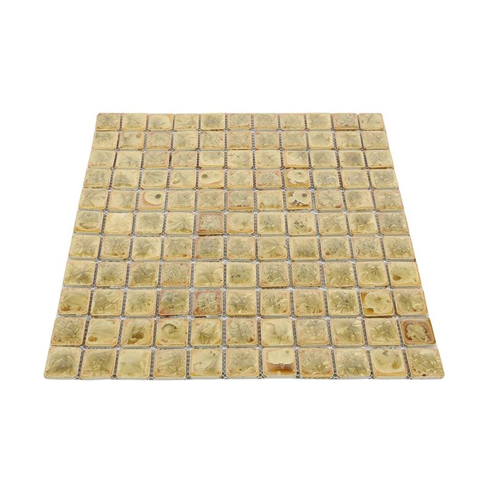 Pastilha De Porcelana Mosaico Ritmo Sensorial Bege Para Parede 2,5x2,5cm