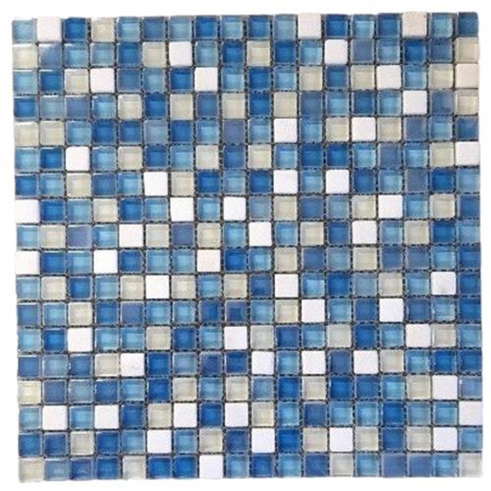Pastilha De Vidro Mosaico Imaginário Celeste Para Parede 30x30cm