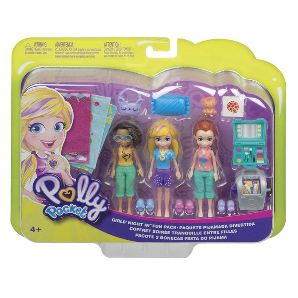 Polly Pocket Clubhouse Festa do Pijama 3 bonecas - Mattel
