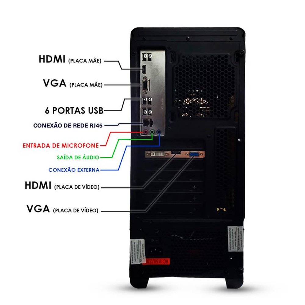 Computador Gamer AMD Ryzen 5 3400G By Asus 16GB 480GB Vídeo GTX 1050 4GB Windows 10 - BRX