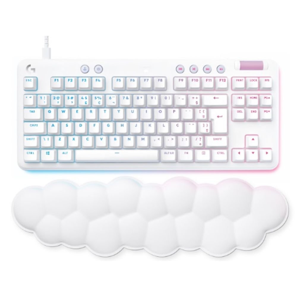Teclado Gamer Mecanico Logitech G713 LED Linear RGB Branco