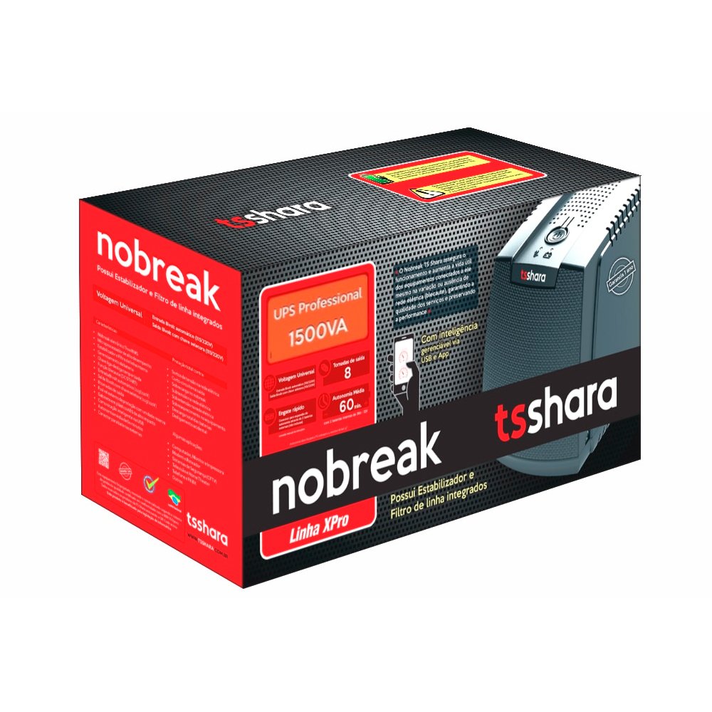 Nobreak TS Shara UPS XPro Professional 1500VA Universal Bivolt - 4536