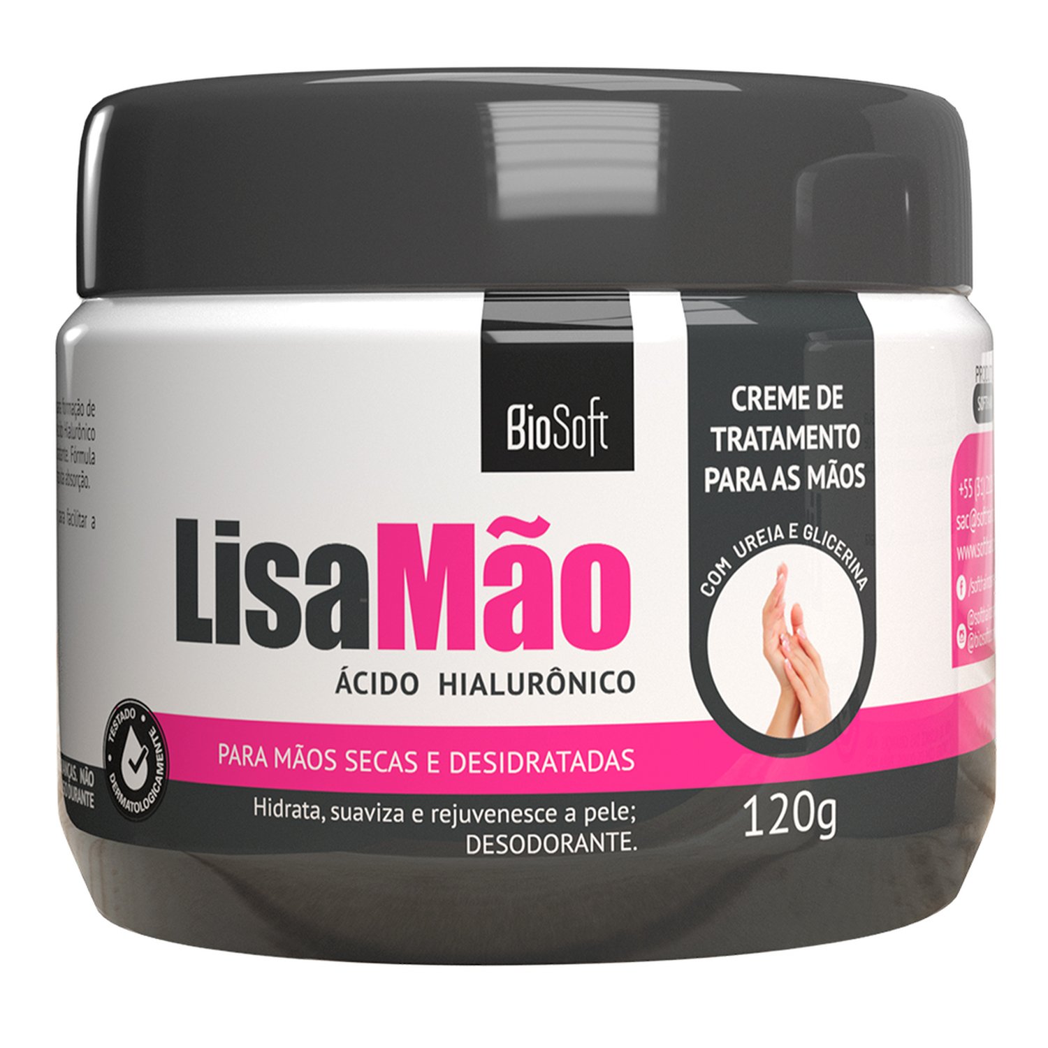 Creme Biosoft Lisa Mao Hialuronico 120Gr
