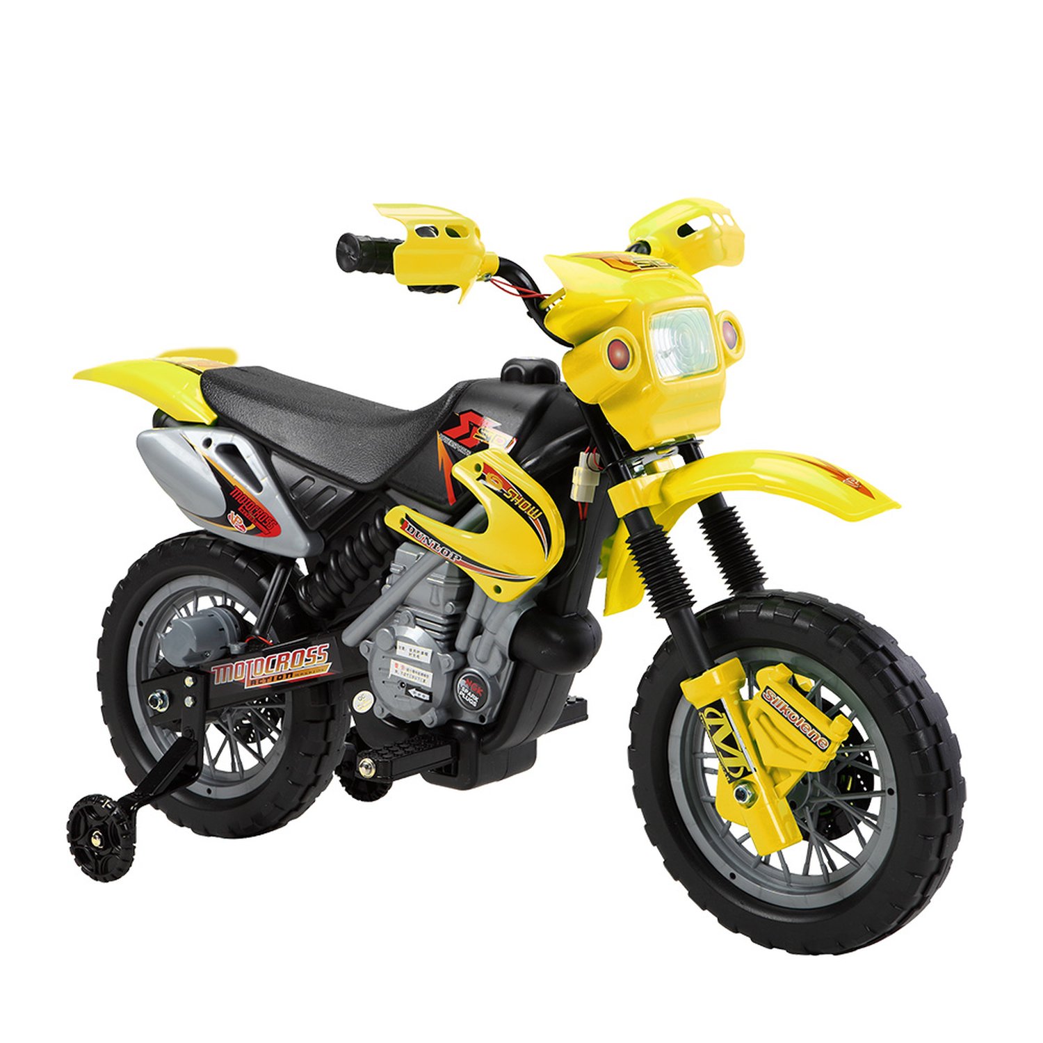 Moto Cross Trail Elétrica 6V Amarelo - Bel