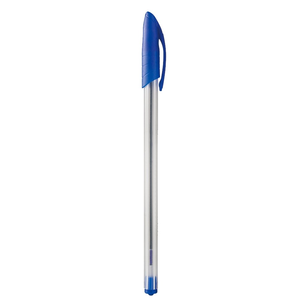 Caneta Esferográfica Bazze Six, Ponta 1.0, Azul, 50 Unidades