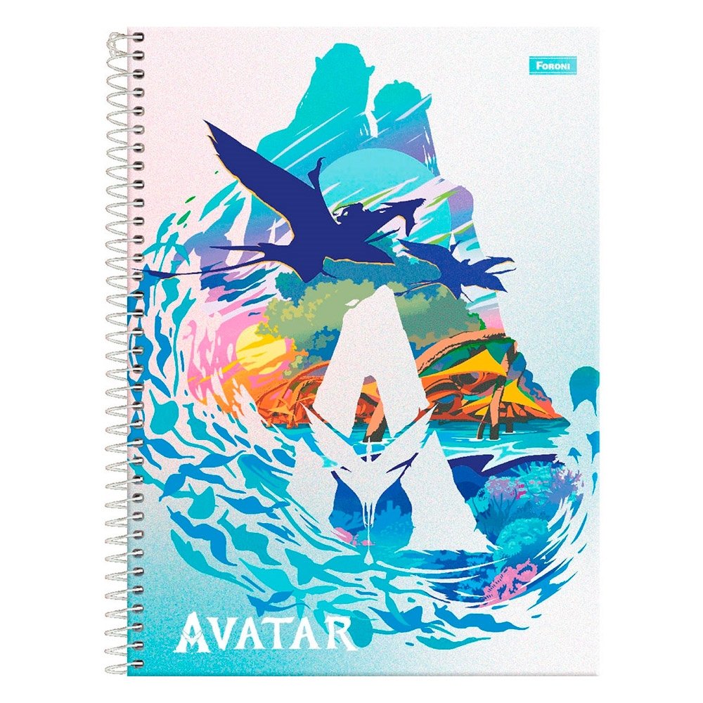 Caderno Espiral Foroni Universitário Capa Dura 1 Matéria Avatar 80 Folhas - Embalagem com 4 Unidades