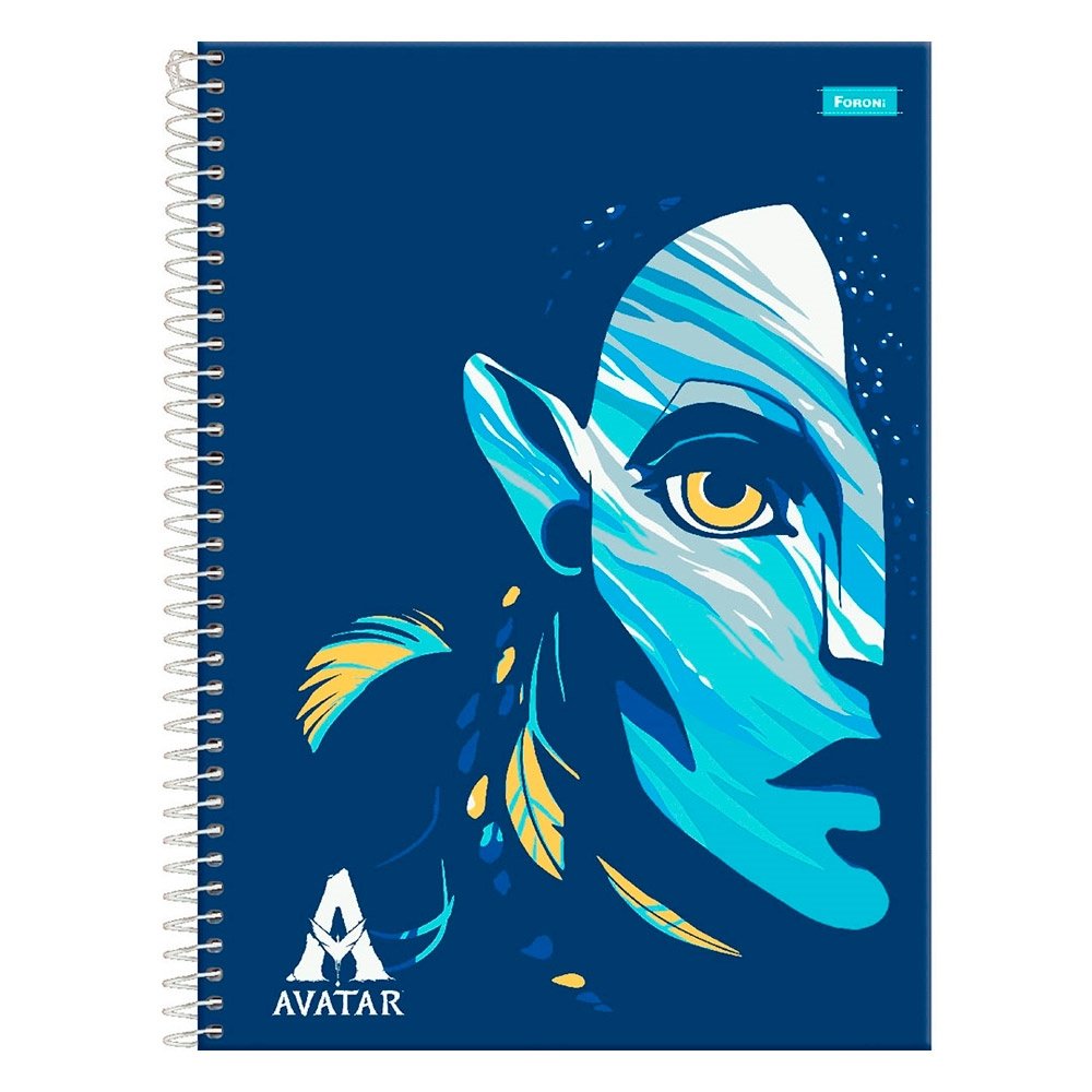 Caderno Espiral Foroni Universitário Capa Dura 1 Matéria Avatar 80 Folhas - Embalagem com 4 Unidades