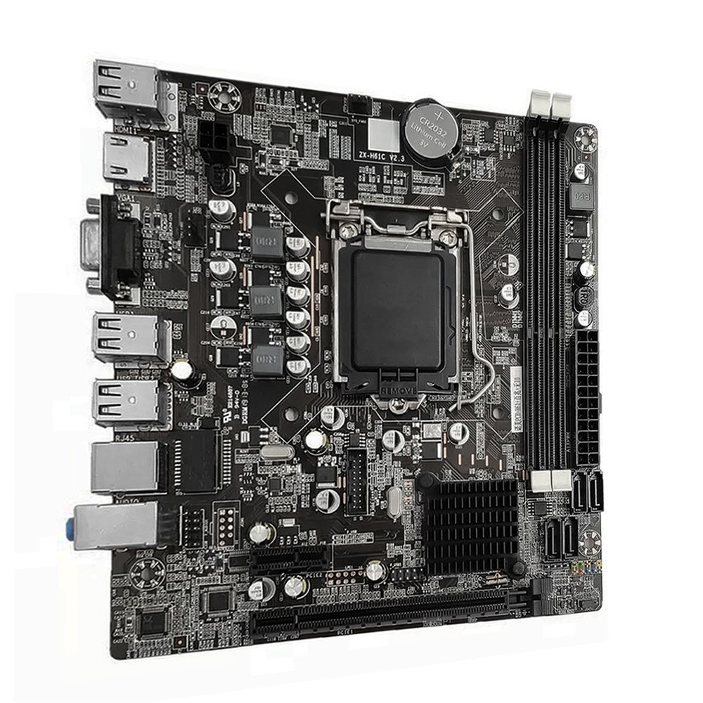 Placa Mãe BRX H61 LGA | Processador Socket 1155, DDR3, Barr. Mem. 1600 MHz, 2-3 Gerações