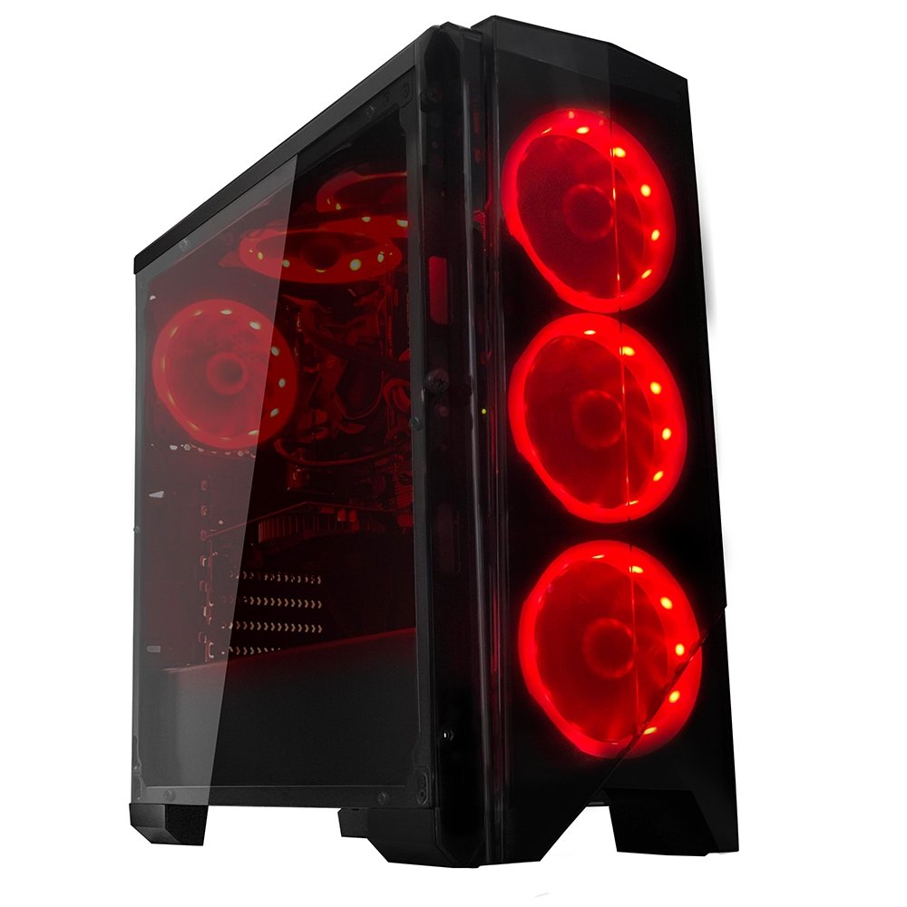 Gabinete Gamer BRX B13, USB, Preto