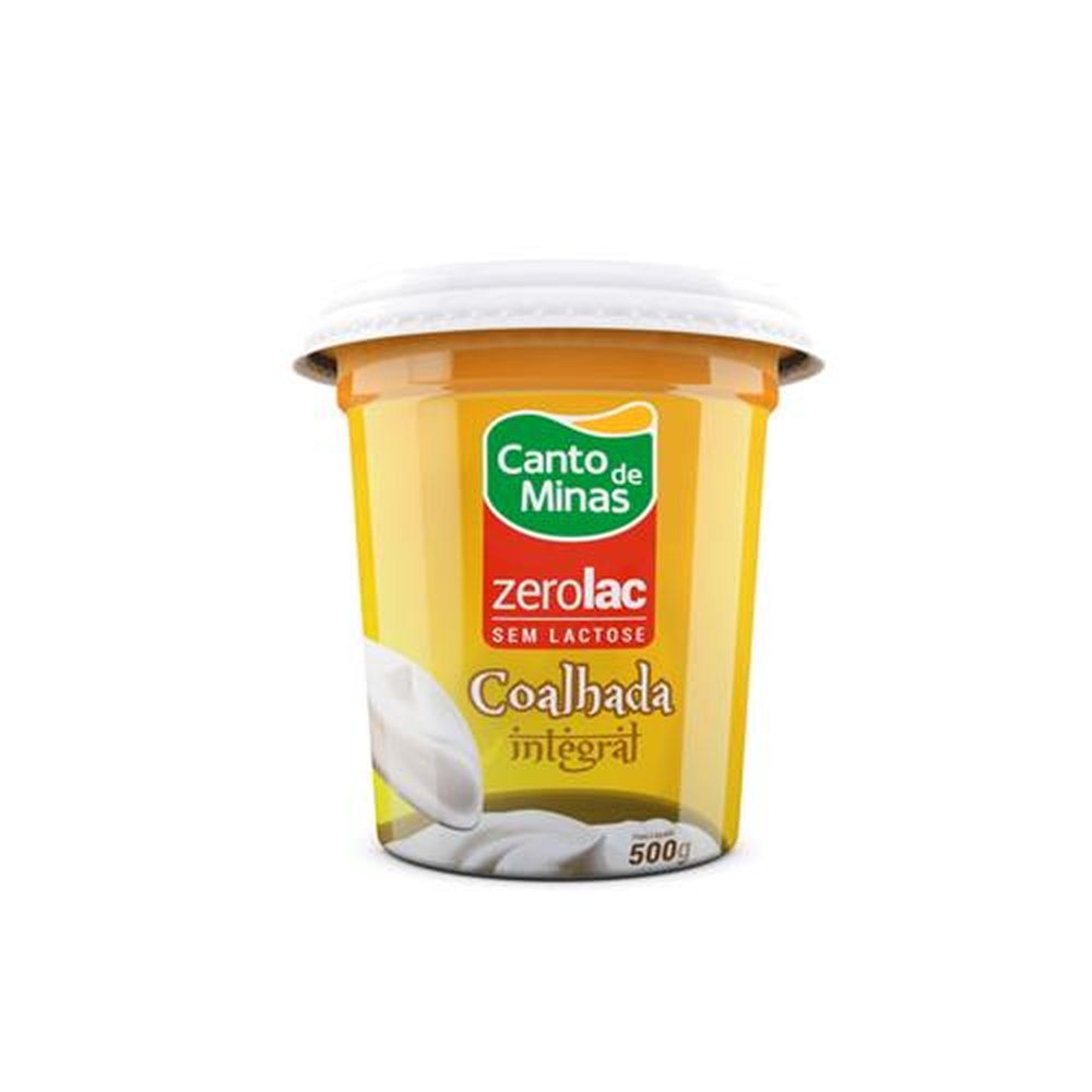 Coalhada Integral sem lactose pote 500g