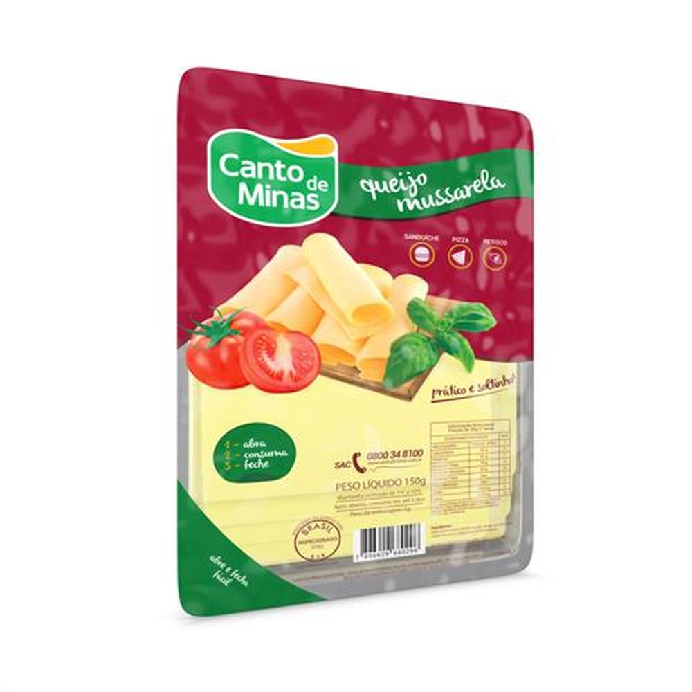 Queijo Mussarela Fatiada bandeja 150g
