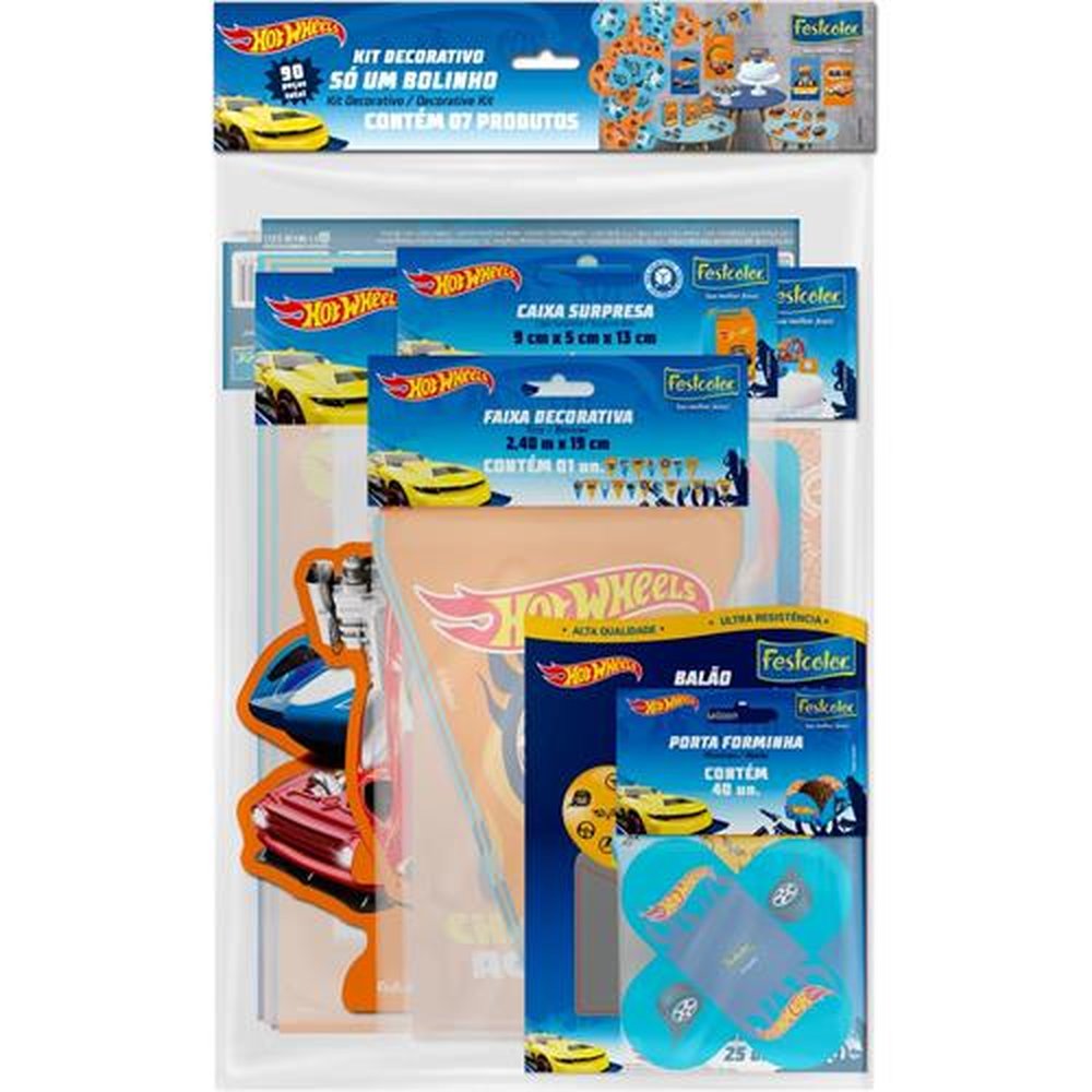 Kit So Um Bolinho Hot Wheels