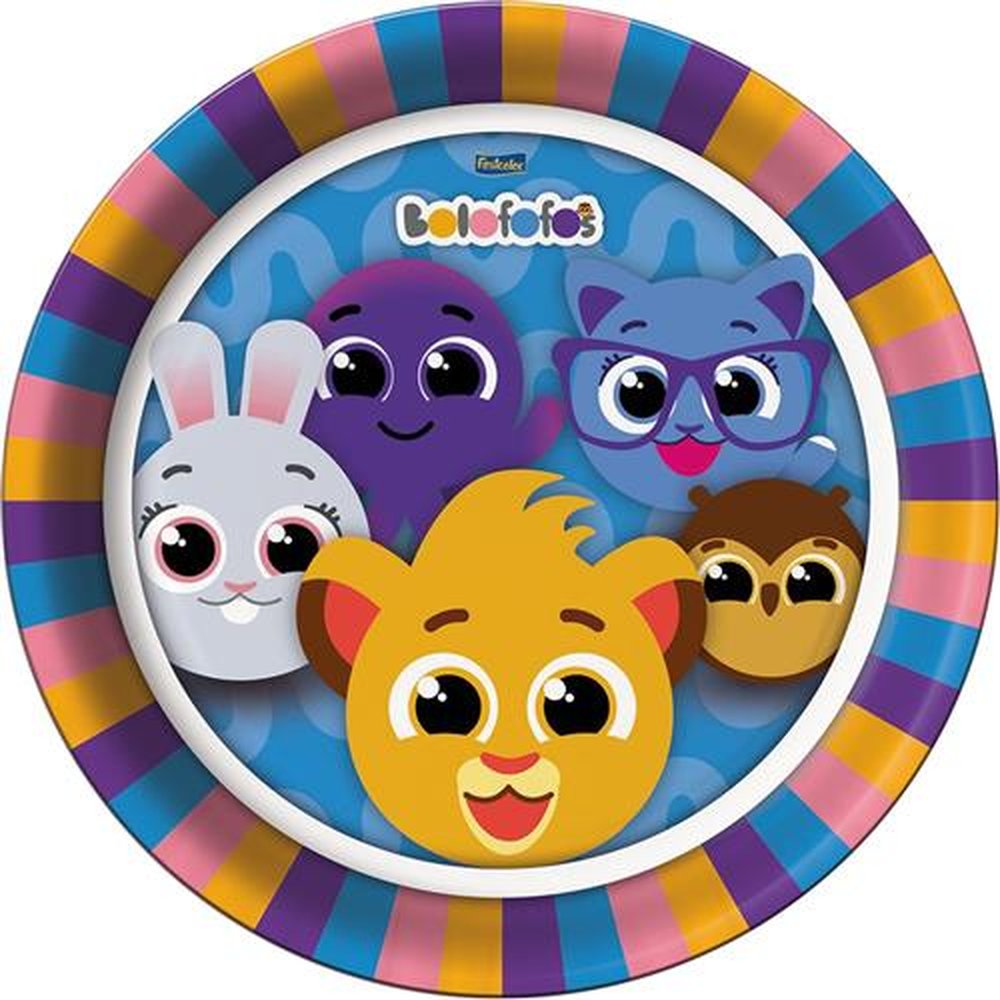 Prato Bolofofos - Embalagem com 8 unidades.