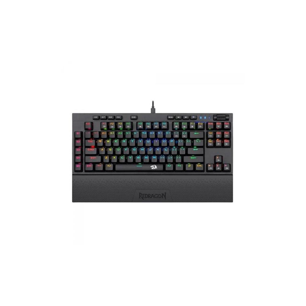 Teclado Gamer Mecanico Redragon Vishnu, Wireless, RGB, Switch Red, Preto - K596RGB.