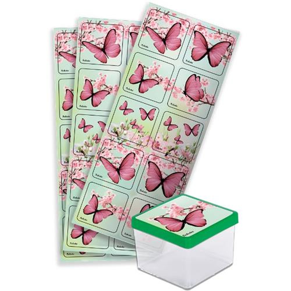 Adesivo Quadrado Jardim Das Borboletas