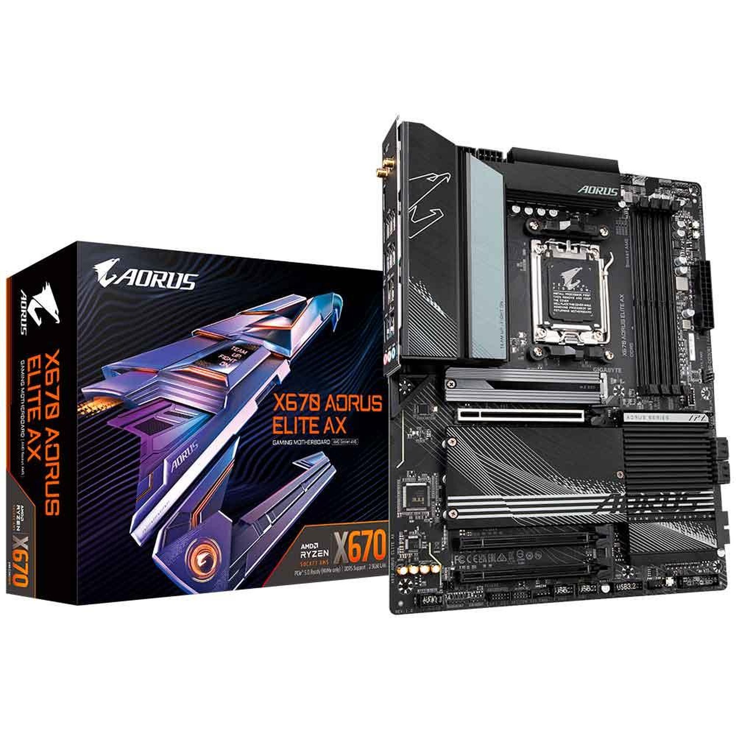 Placa Mãe Gigabyte X670 Aorus Elite Ax, Wifi, Chipset X670, Amd Am5, Atx, Ddr5