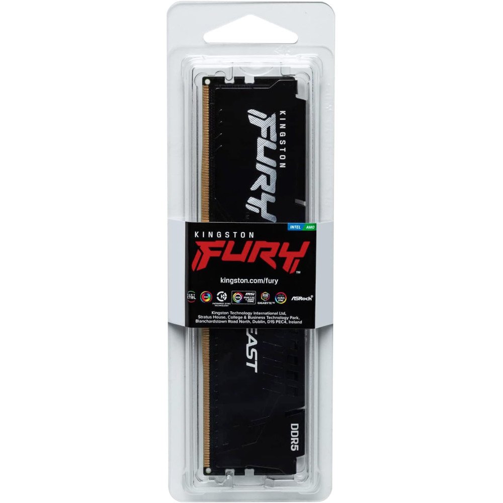 Memoria 16gb Ddr5 4800mhz, Kingston Fury Beast Para Desktop, Kf548c38bb-16