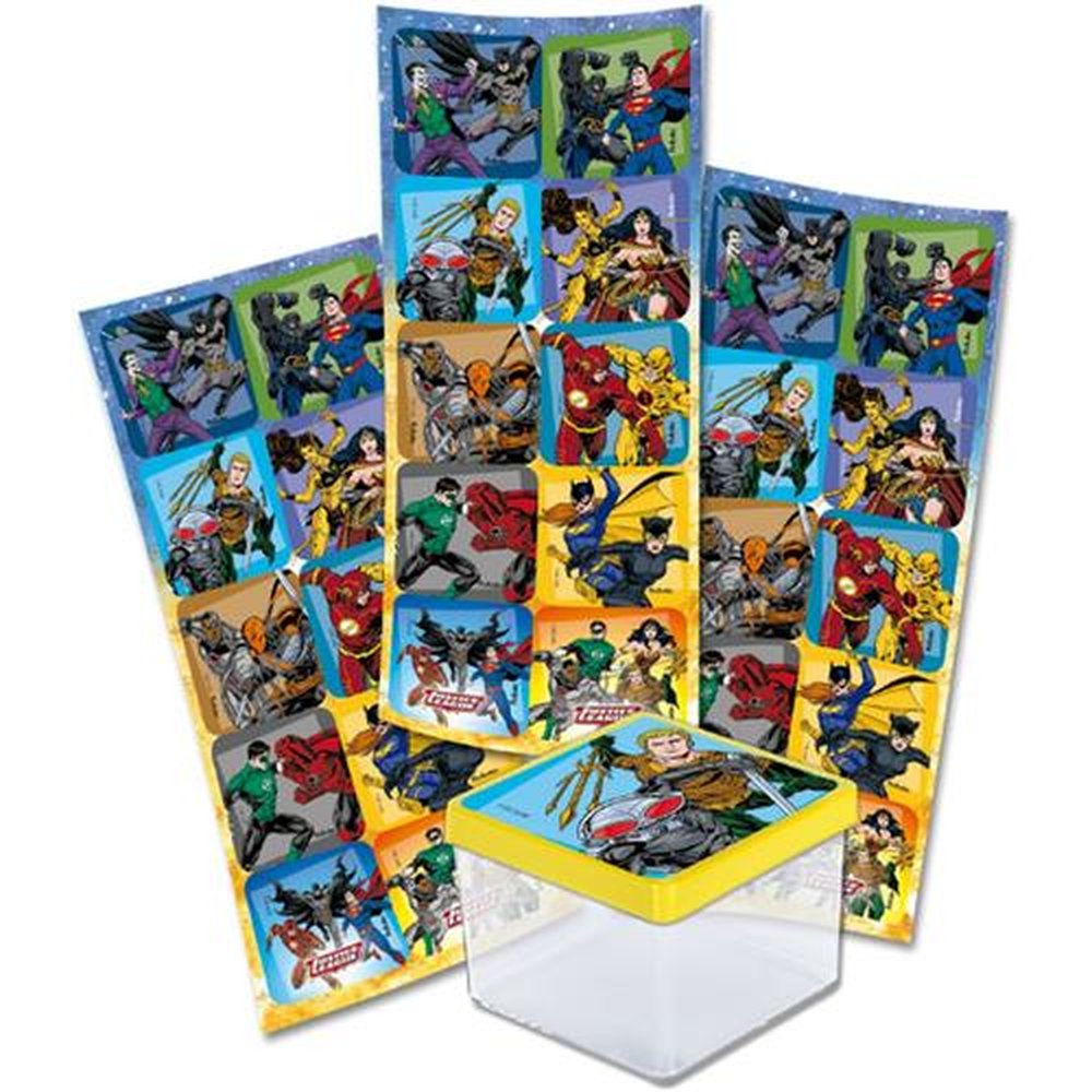 Adesivo Quadrado Liga Da Justica Ilustrada