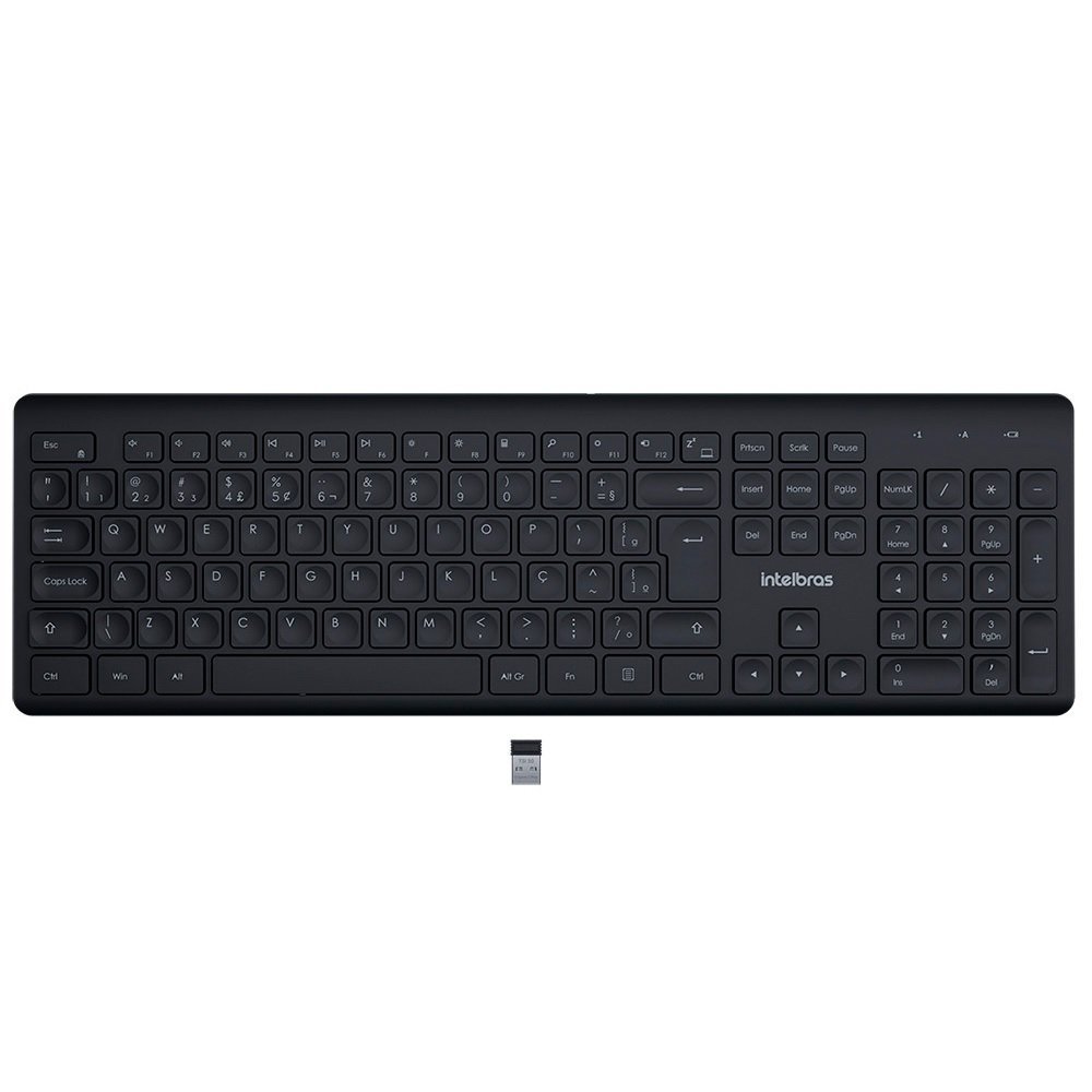 Teclado Sem Fio Intelbras Tsi50 2,4Ghz Usb Plug&Play Preto