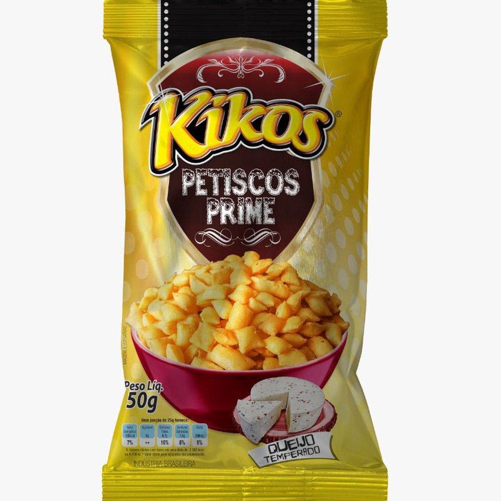 Salgadinho de trigo Kikos 20x50g Queijo Temperado