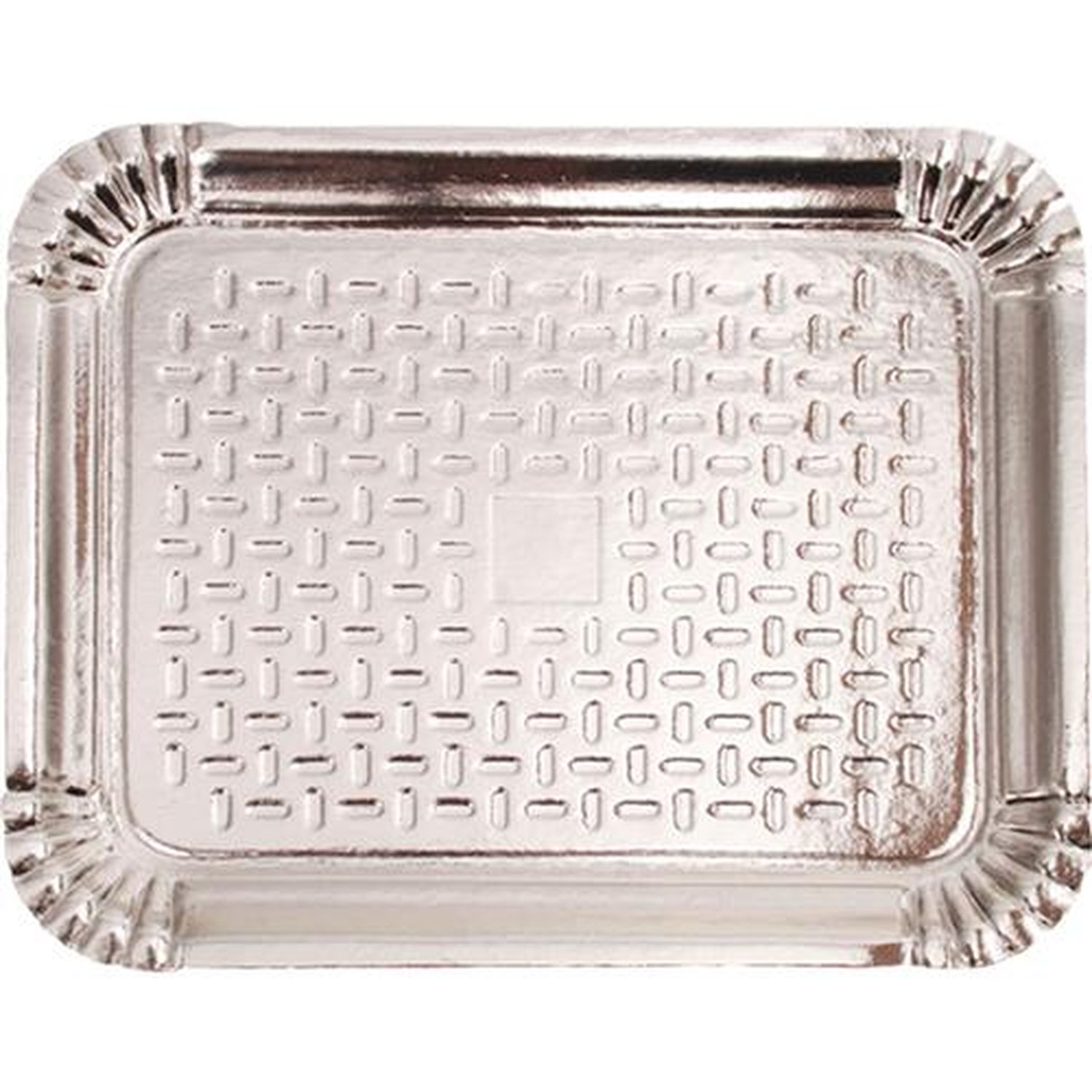 Bandeja Laminado Prata N 02 18,0Cm X 22,0Cm - Embalagem com 20 unidades.