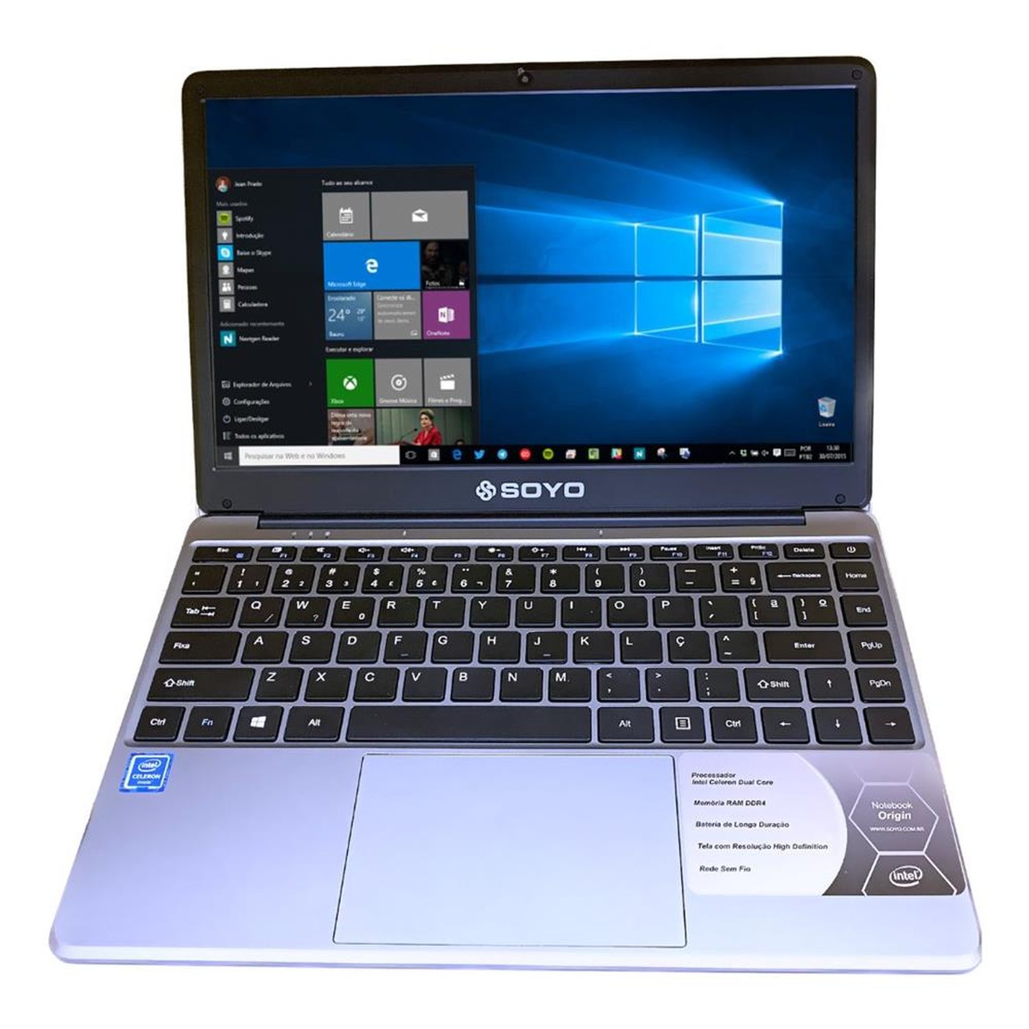 Notebook 14,1" Intel® Dual Core N4020,4GB DDR4,120 SSD,WINDOWS 10 PRO - SOYO