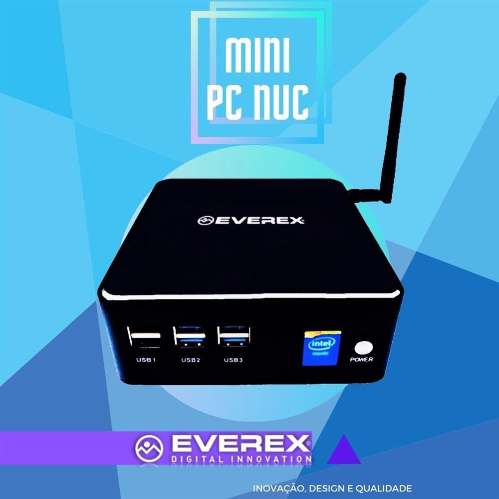 Mini PC NUC Intel Core i7, 8GB Ram, 480GB SSD e Linux - Everex