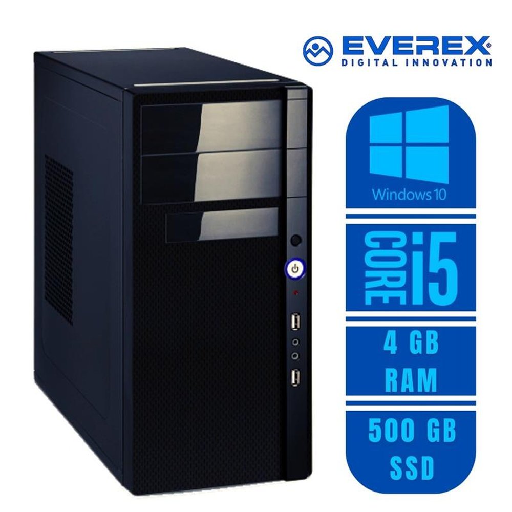 Computador Intel Core i5-430M, 4GB , 500GB HD e Windows 10 - Everex - 5 Unidades