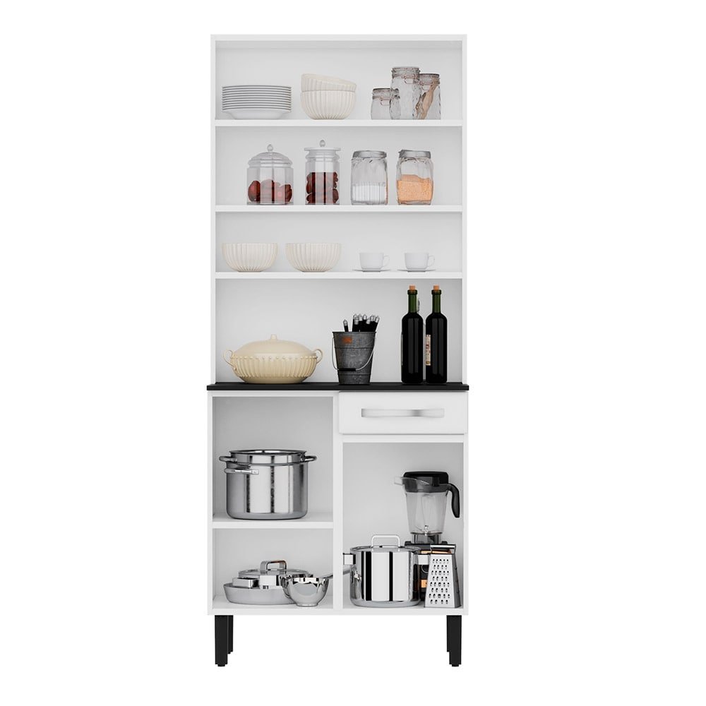 Cozinha Itatiaia Kit-80 Pratika 4 Portas 1 Gaveta Branco