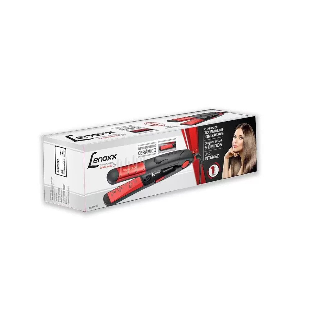 Prancha Alisadora Lenoxx PPA763 Ceramic Ion Liss 250C Red Bivolt