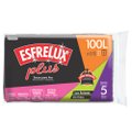 Caixa Com 40 Pacotes De Saco Para Lixo Esfrelux Plus Com 100 Litros Em Almofada Com 5 Unidades