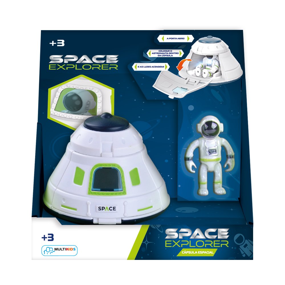 Capsula Espacial Com Luz Space Explorer Multikids - BR1507