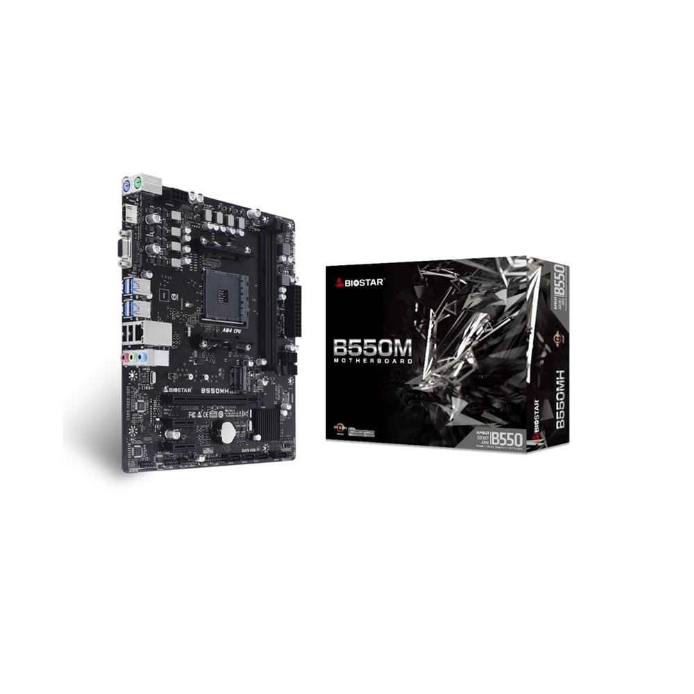 Placa Mae AM4 BIOSTAR B550MH DDR4 mATX
