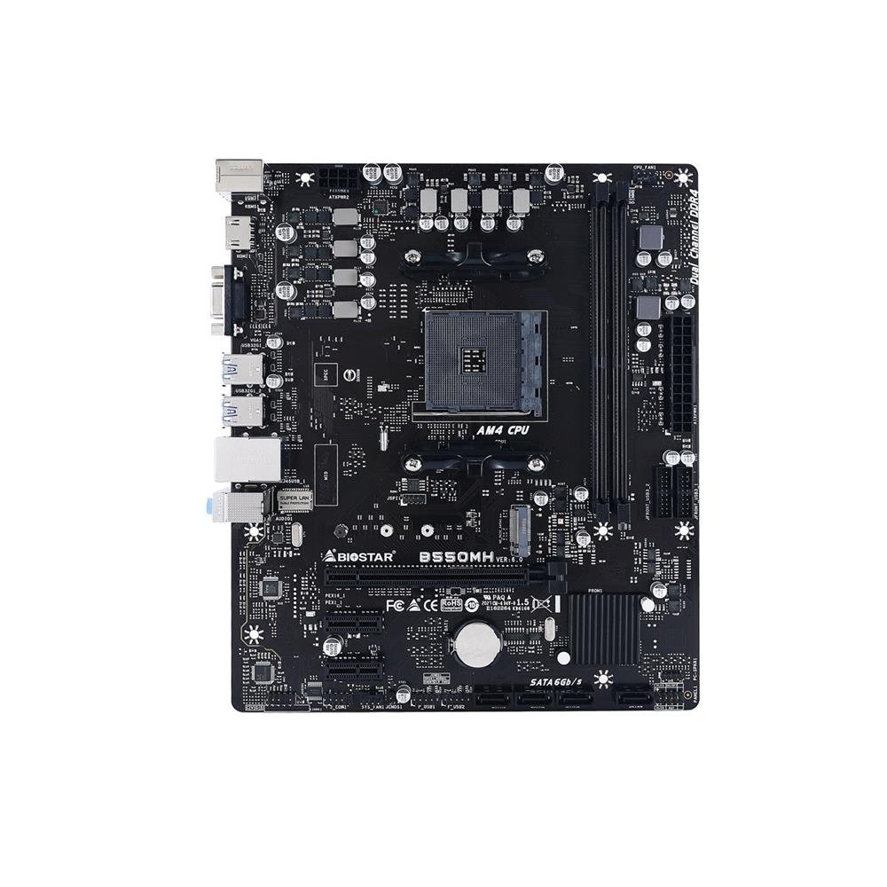 Placa Mae AM4 BIOSTAR B550MH DDR4 mATX
