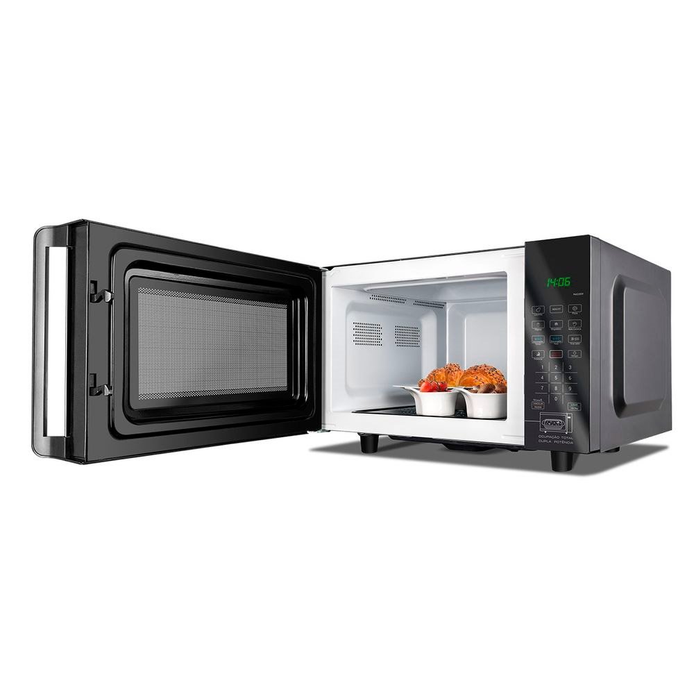 Micro-Ondas Philco 28 Litros PMO28TF Flat 1400W Preto, 220V