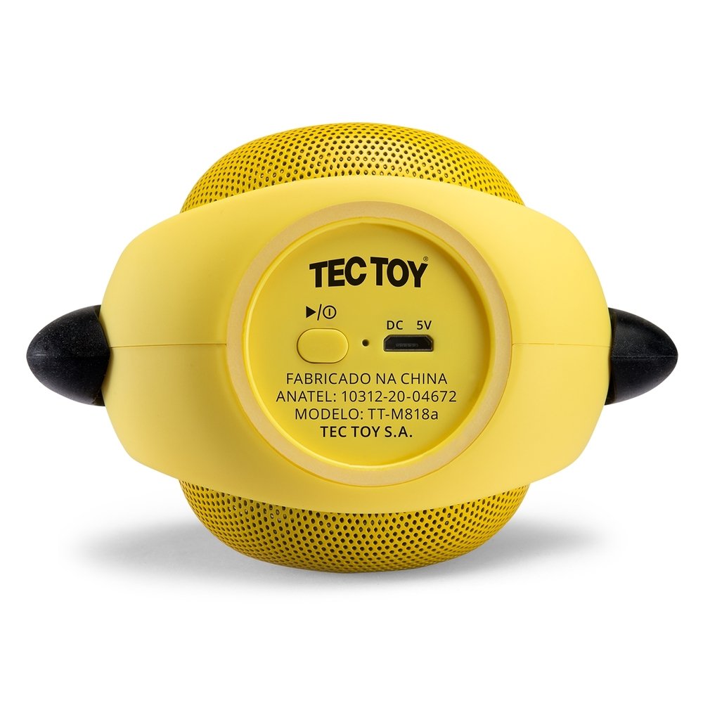 Caixa de Som Bluettooth TecToy Sound Toons Cachorro Lulu 3W Amarelo