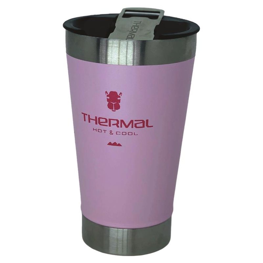 Copo Térmico Com Tampa Thermal Rosa 473ml