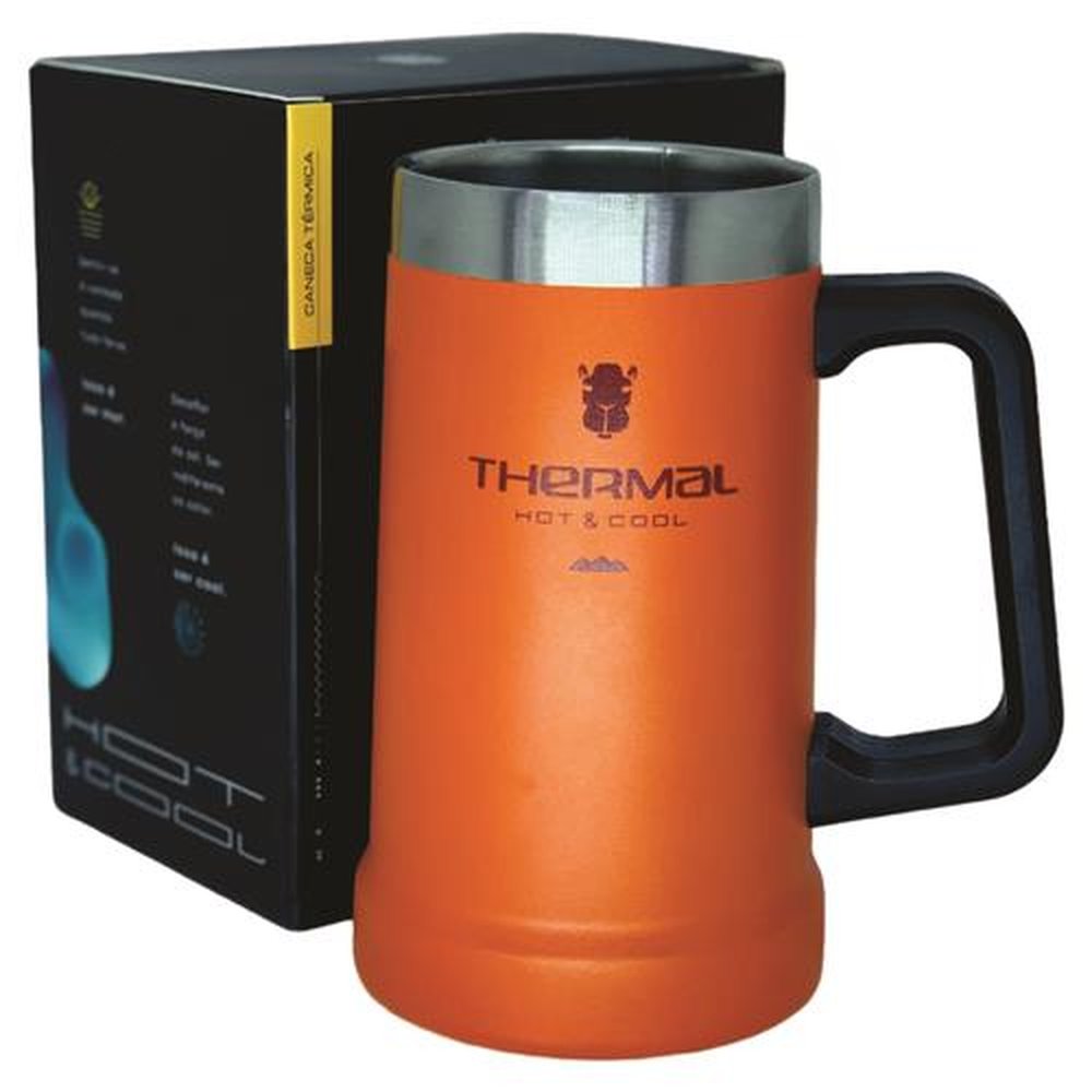 Caneca Térmica Thermal Laranja 709ml