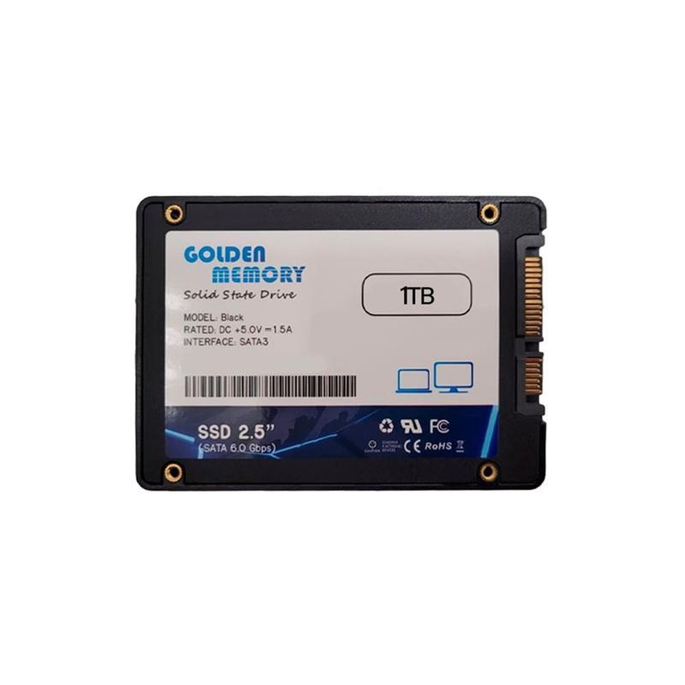 SSD 1TB 2.5" Golden Memory Sata 3 com 500mb/s Leitura e 300mb/s Gravação
