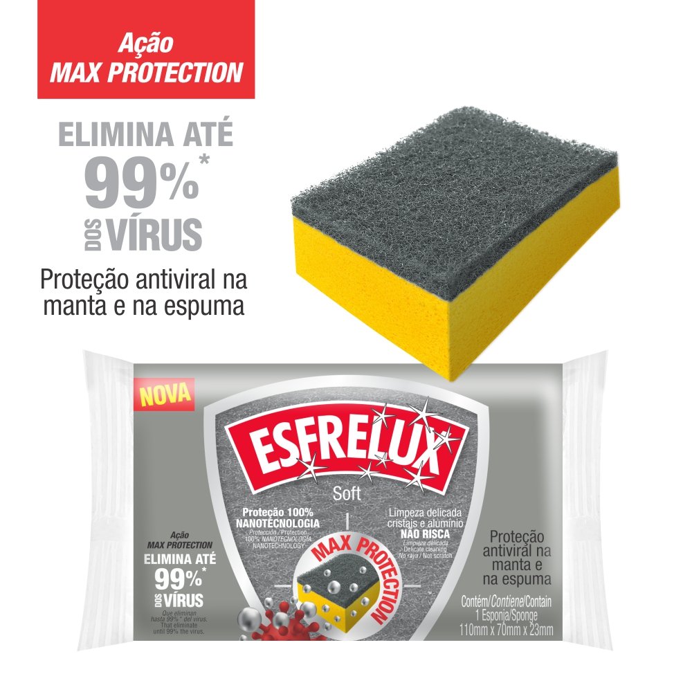 Caixa Com 60 Pacotes De Esponja Esfrelux Soft