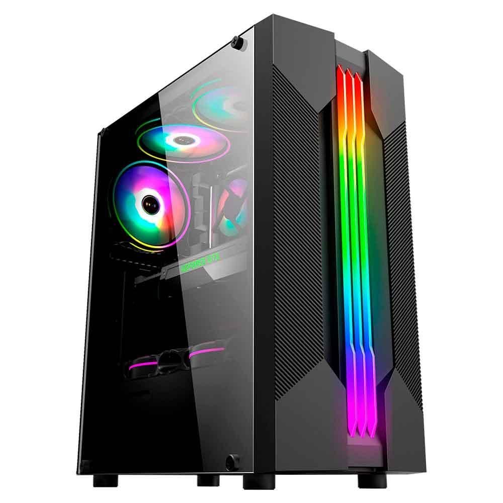 Gabinete Gamer K-mex Cg-01a9 Bifrost 6 Led Rgb Preto