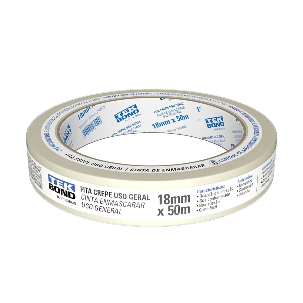 Fita Crepe Tekbond 18mmx50m
