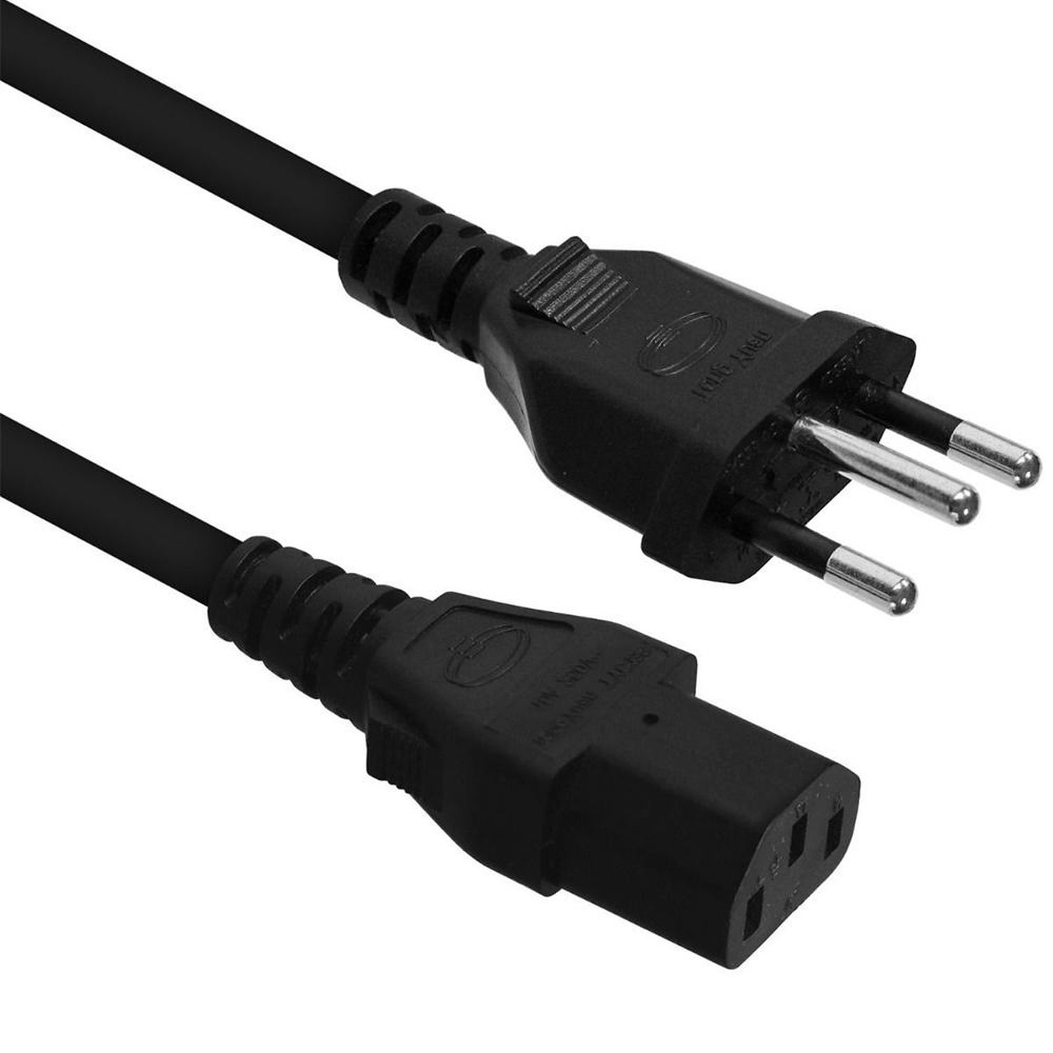 Cabo De Forca Brazil Pc P/ Monitor E Gabinete Padrao Novo 1,2m Preto - 40924
