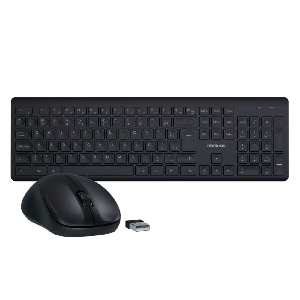Kit Teclado/Mouse Intelbras CSI50 - Sem Fio, Preto